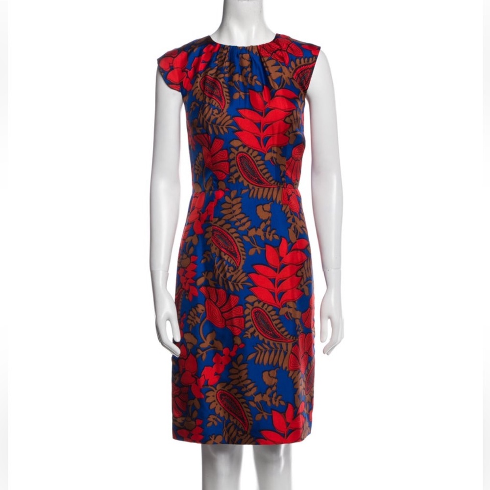 Milly floral pattern silk dress, size 6